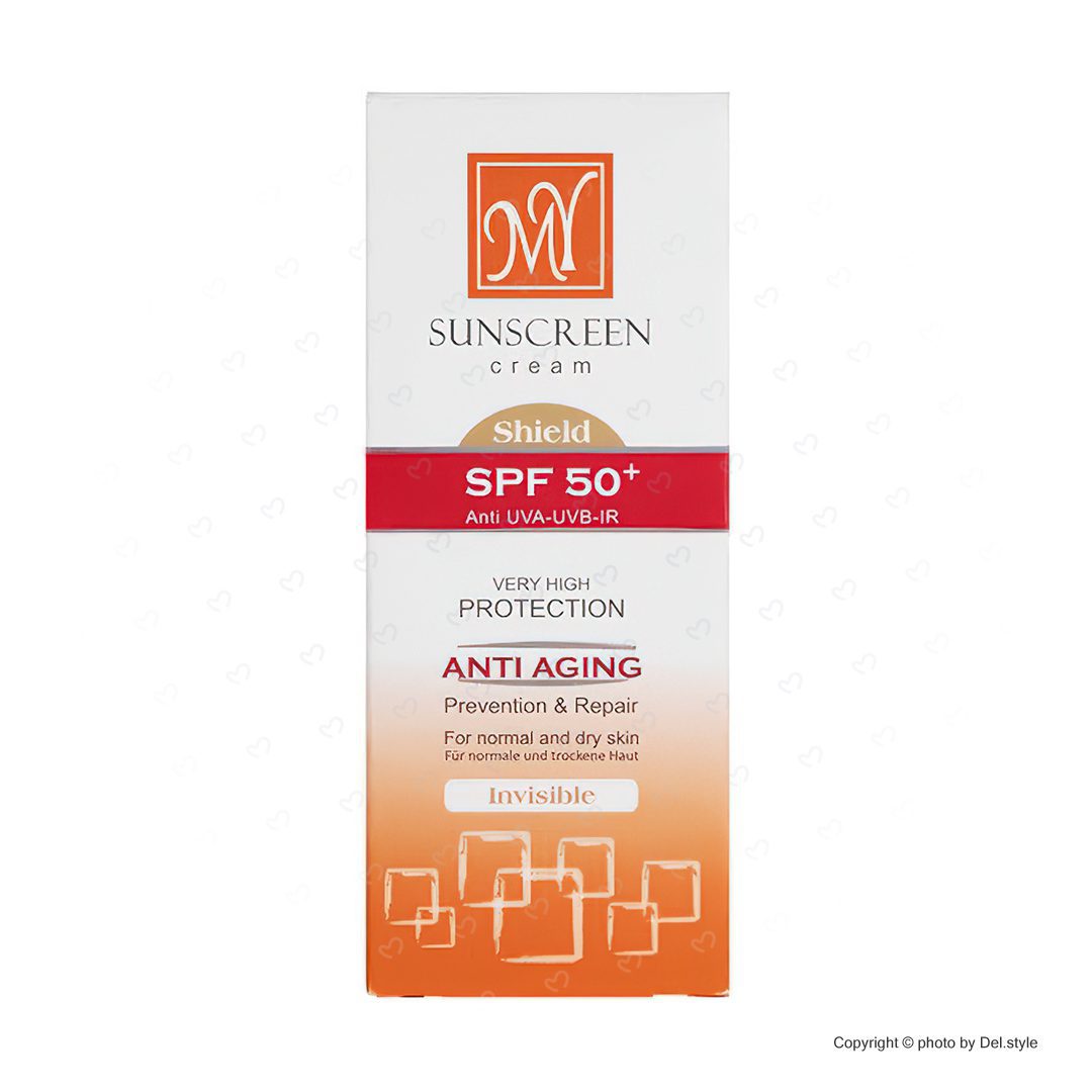 کرم ضد آفتاب مای بدون رنگ ضد چروک SPF50 حجم 50 میلی لیتر