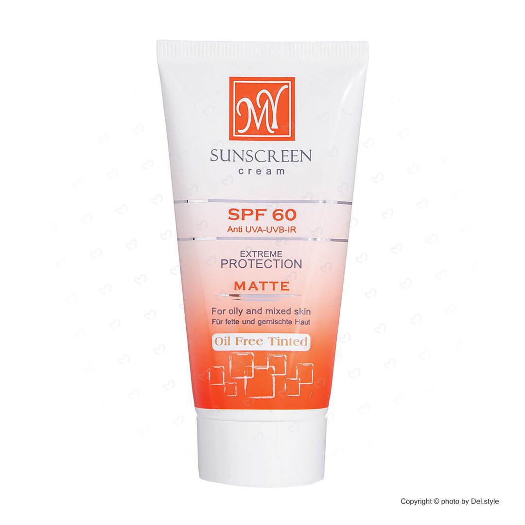 کرم ضد آفتاب مای رنگی طبیعی SPF60 فاقد چربی حجم 50 میلی لیتر