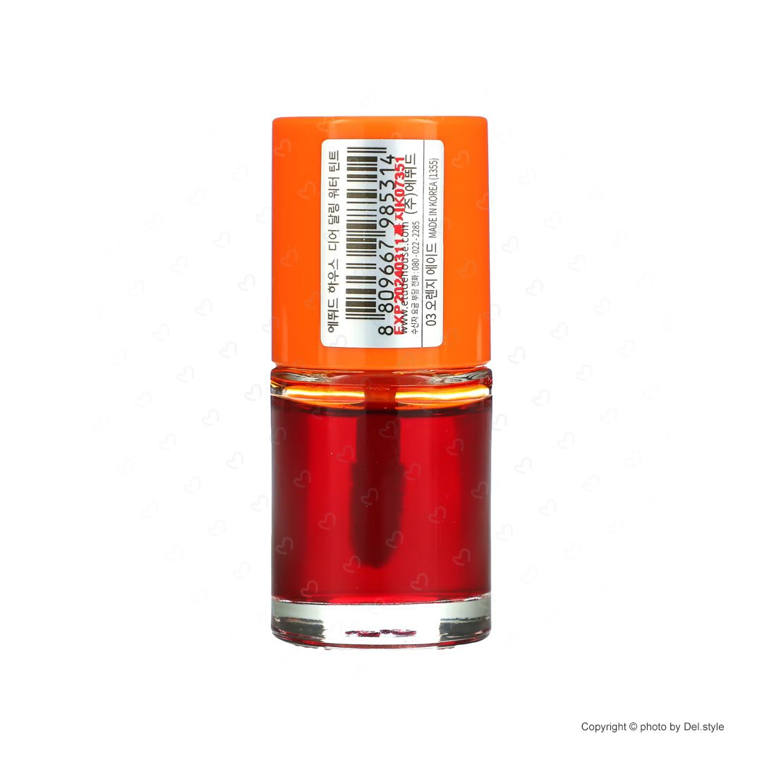 تینت لب مایع اتود هاوس رنگ نارنجی ORANGE وزن 9 گرم