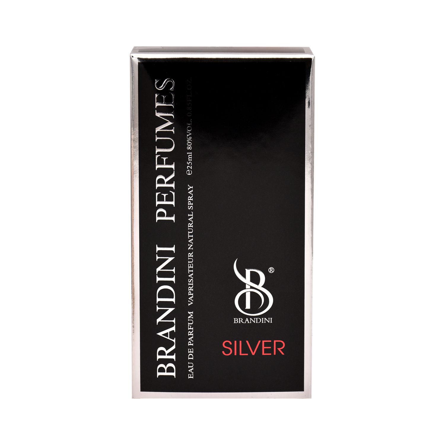 عطر جیبی مردانه برندینی مدل Silver حجم 25 میلی لیتر