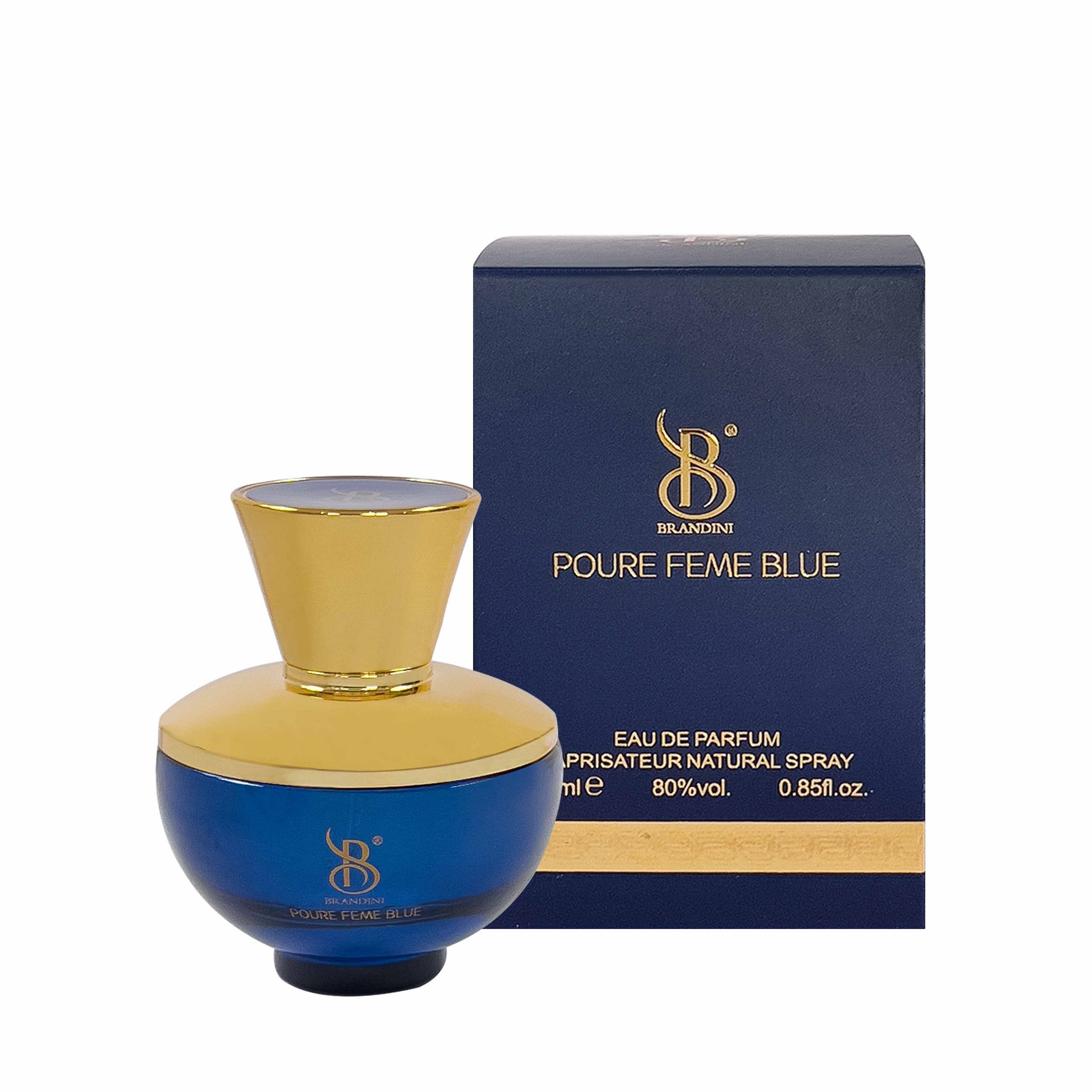 عطر جیبی زنانه برندینی مدل Poure Feme Blue حجم 25 میلی لیتر عطر جیبی زنانه برندینی مدل Poure Feme Blue حجم 25 میلی لیتر