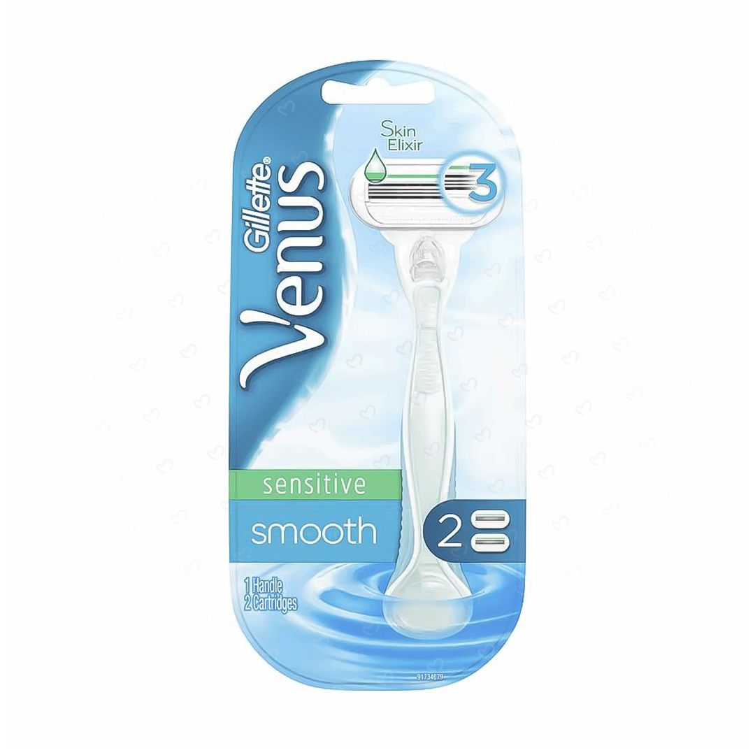 del-46590-cover عکس خودتراش سه لبه زنانه ژیلت مدل Venus Sensitive Smooth به همراه یدک 2 عددی - شماره 2