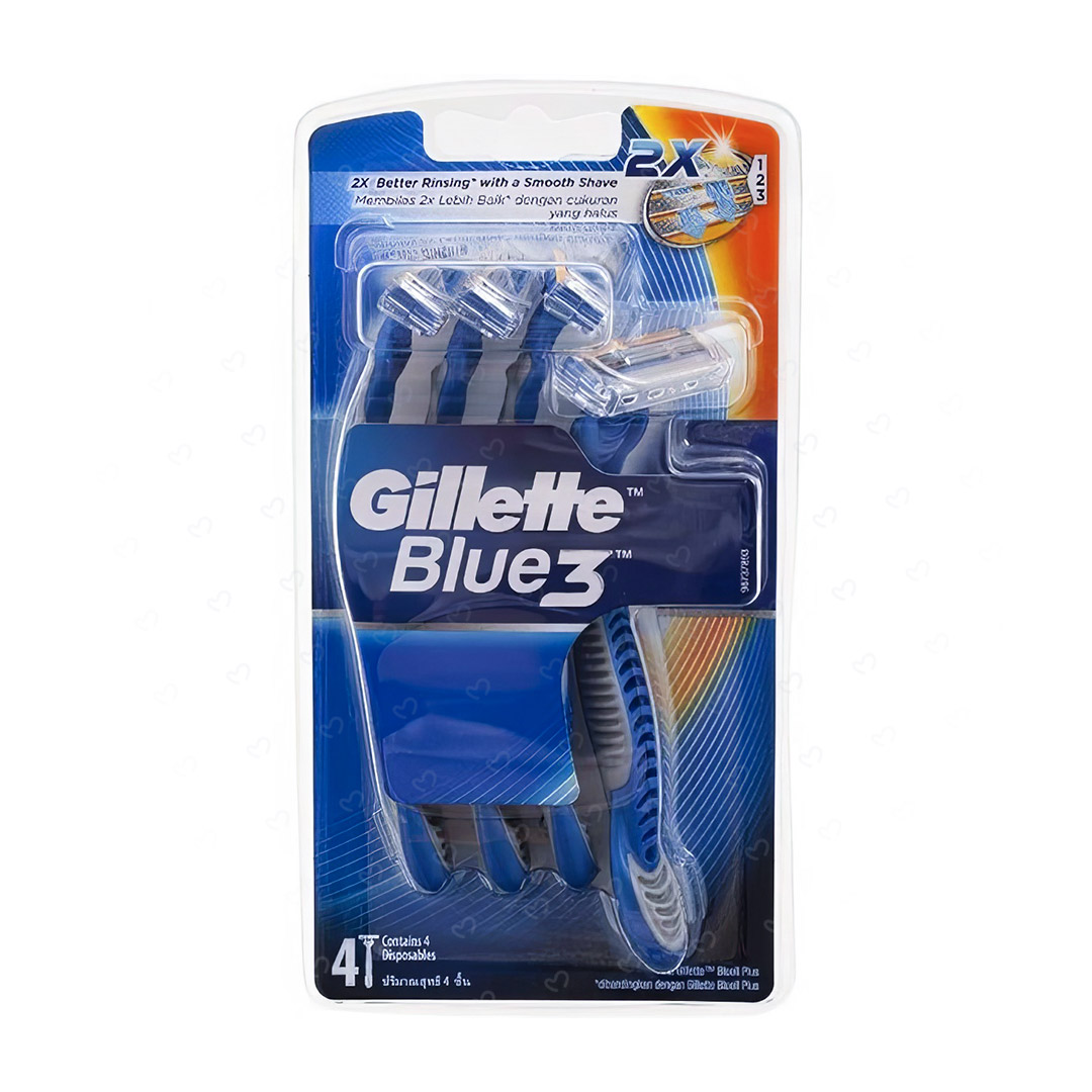 del-46609-cover عکس خودتراش سه لبه ژیلت مدل Blue 3 بسته 4 عددی - شماره 2