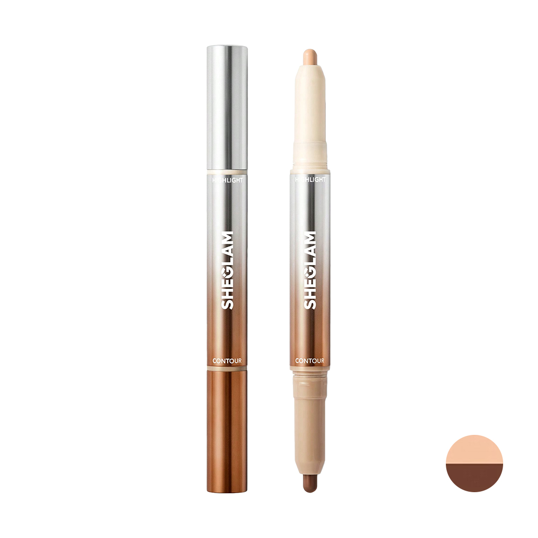 del-51686-cover عکس کانتور و هایلایتر قلمی بینی شیگلم مدل Fine Line 2IN1 رنگ Chestnut - شماره 2