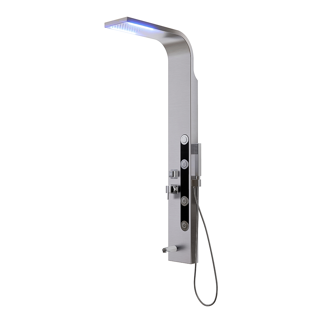 del-52322-matte-steel عکس پنل دوش حمام لیبرا مدل ونوس - شماره 2
