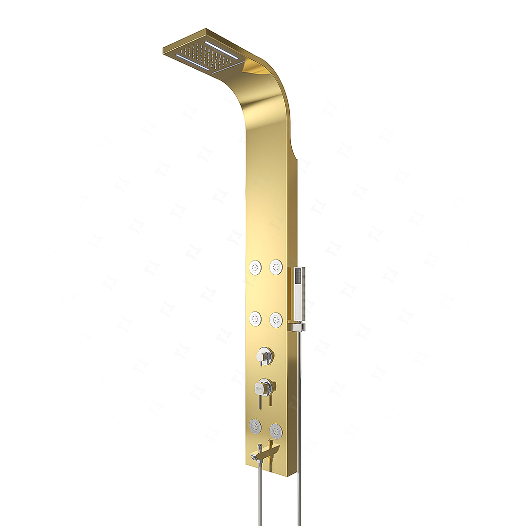 del-53066-gold عکس پنل دوش حمام لیبرا مدل ویواس - شماره 2