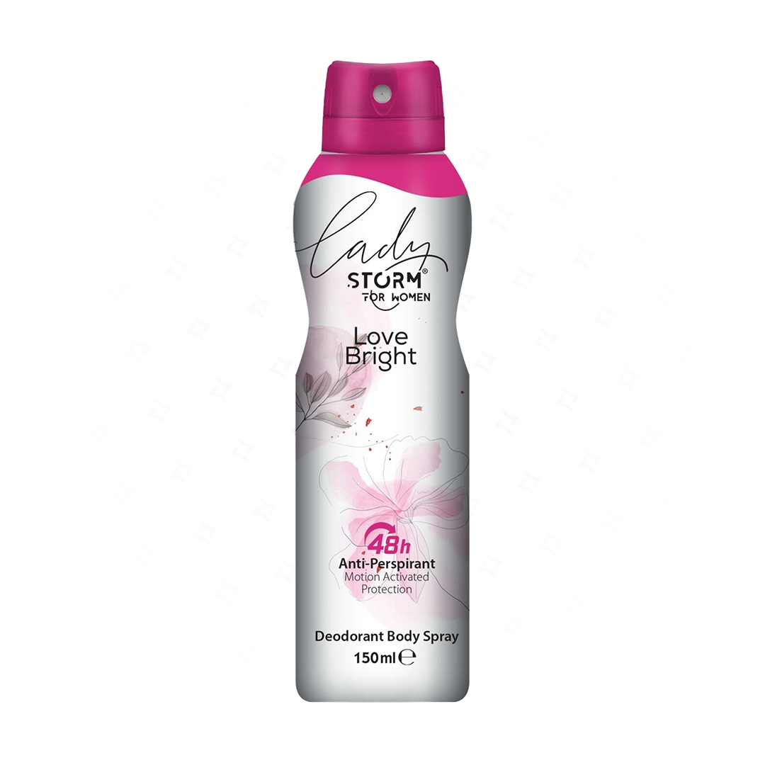 del-53315-cover عکس اسپری ضد تعریق زنانه استورم مدل Love Bright حجم 150 میلی لیتر - شماره 2