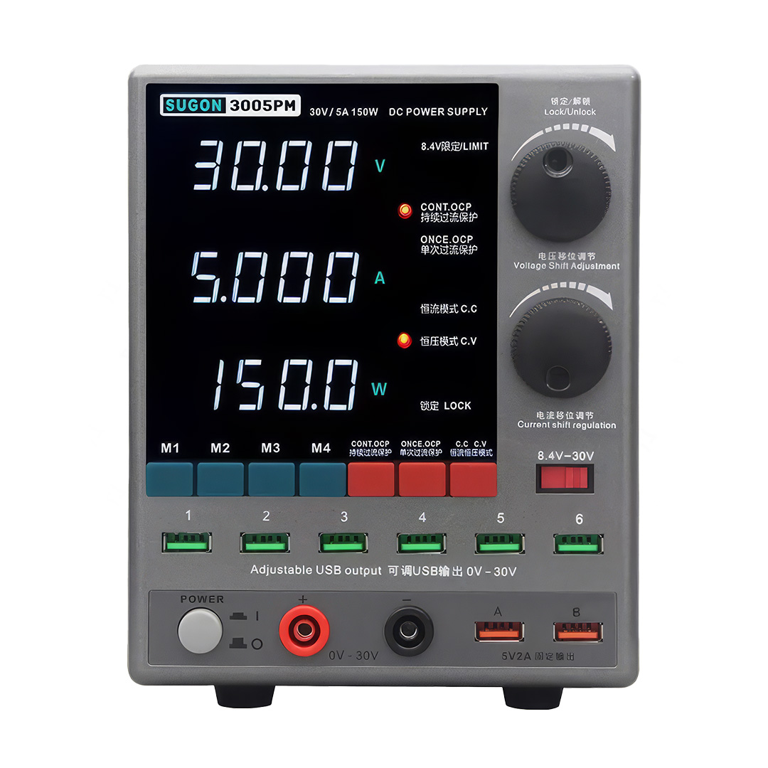 del-53401-cover عکس منبع تغذیه 30 ولت 5 آمپر سوگون مدل 3005PM - شماره 2