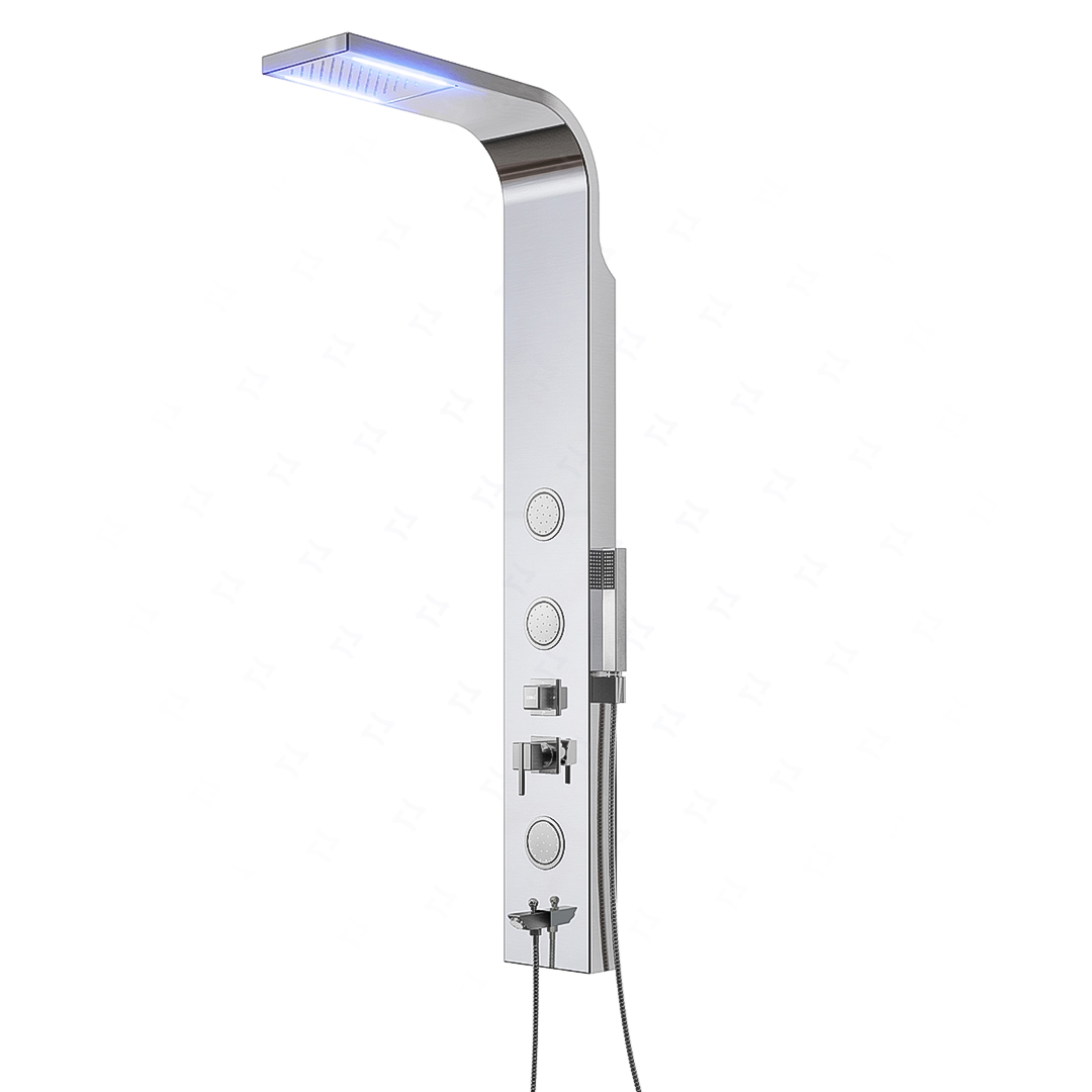 del-53707-steel عکس پنل دوش حمام لیبرا مدل گاتا - شماره 2