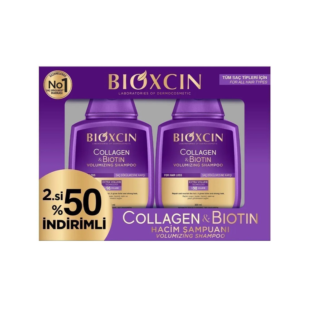 del-54174-cover عکس شامپو ضد ریزش و حجم دهنده بیوکسین مدل Collagen & Biotin حجم 300 میلی لیتر بسته 2 عددی - شماره 2