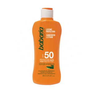 لوسیون ضد آفتاب باباریا مدل Aloe Vera حاوی SPF50 حجم 200 میلی لیتر