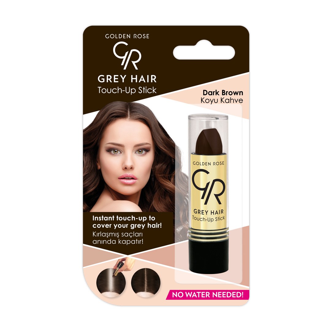 del-56567-cover عکس رژ مو گلدن رز مدل GREY HAIR رنگ DARK BROWN - شماره 2