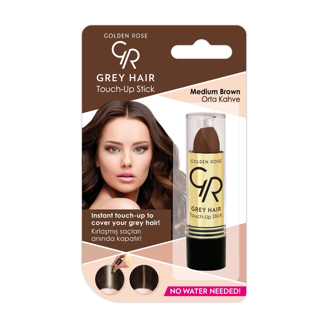 del-56569-cover عکس رژ مو گلدن رز مدل GREY HAIR رنگ MEDIUM BROWN - شماره 2