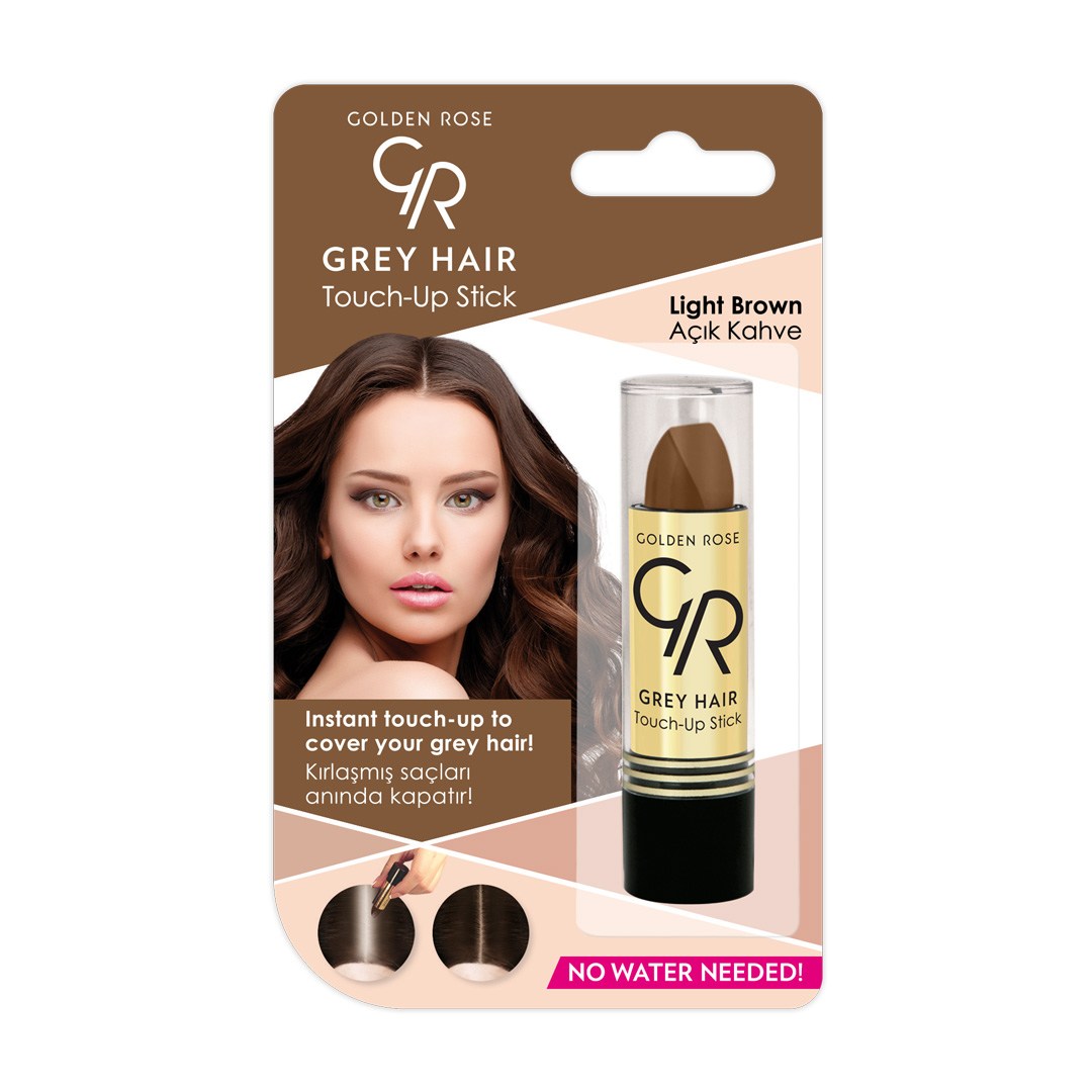 del-56573 عکس رژ مو گلدن رز مدل GREY HAIR رنگ LIGHT BROWN - شماره 2