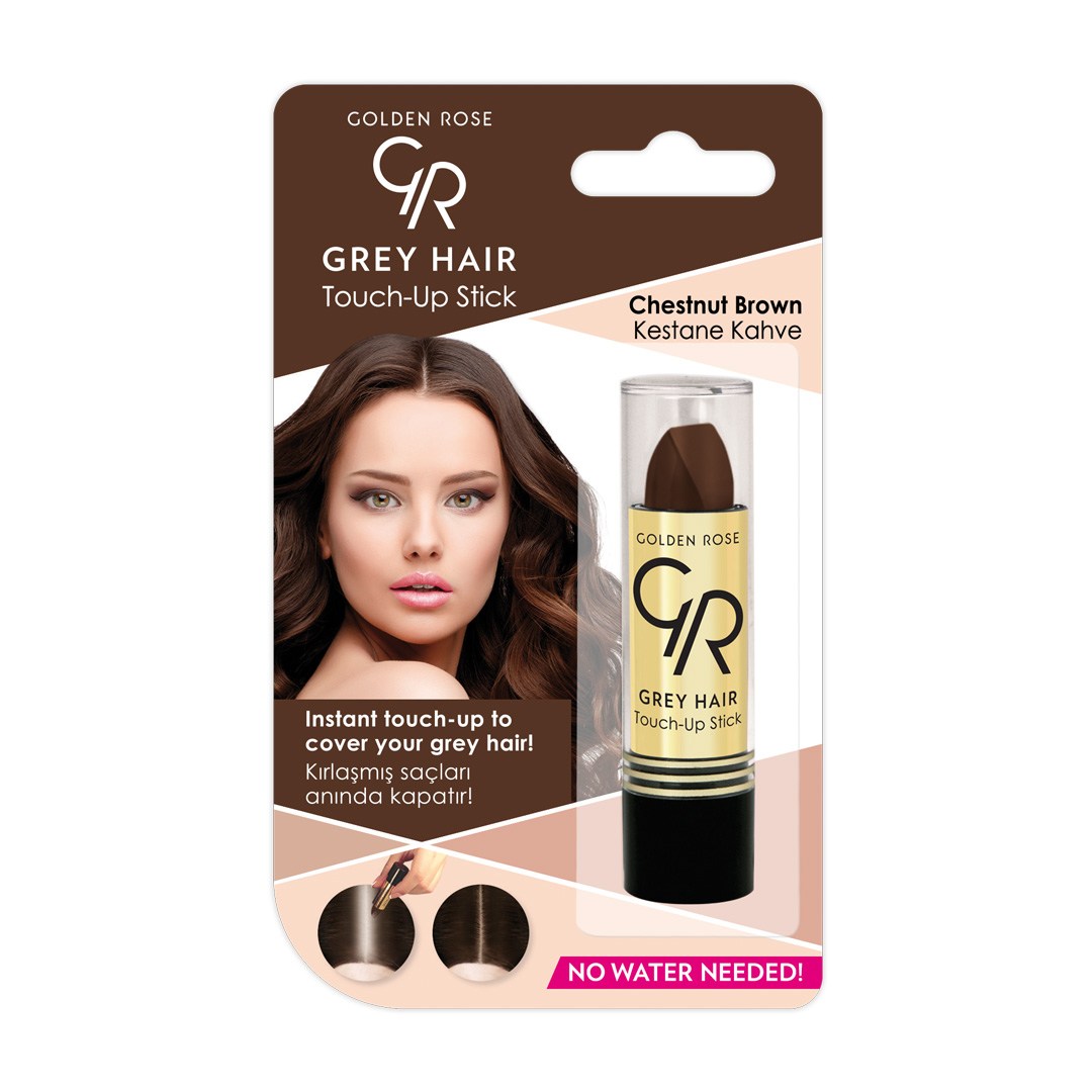 del-56575-cover عکس رژ مو گلدن رز مدل GREY HAIR رنگ CHESTNUT BROWN - شماره 2