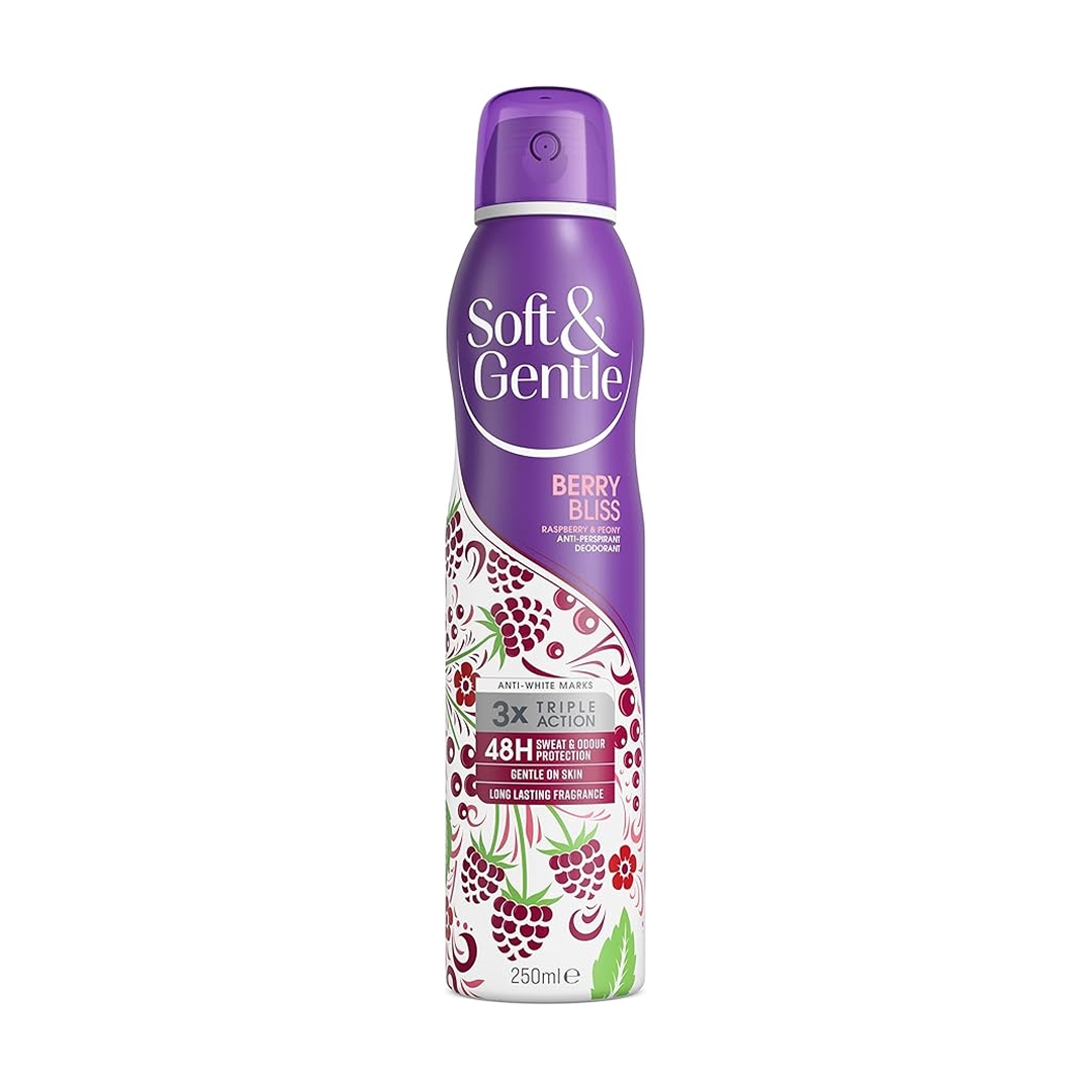 del-57849-cover عکس اسپری ضد تعریق زنانه سافت اند جنتل مدل Berry Bliss حجم 250 میلی لیتر - شماره 2