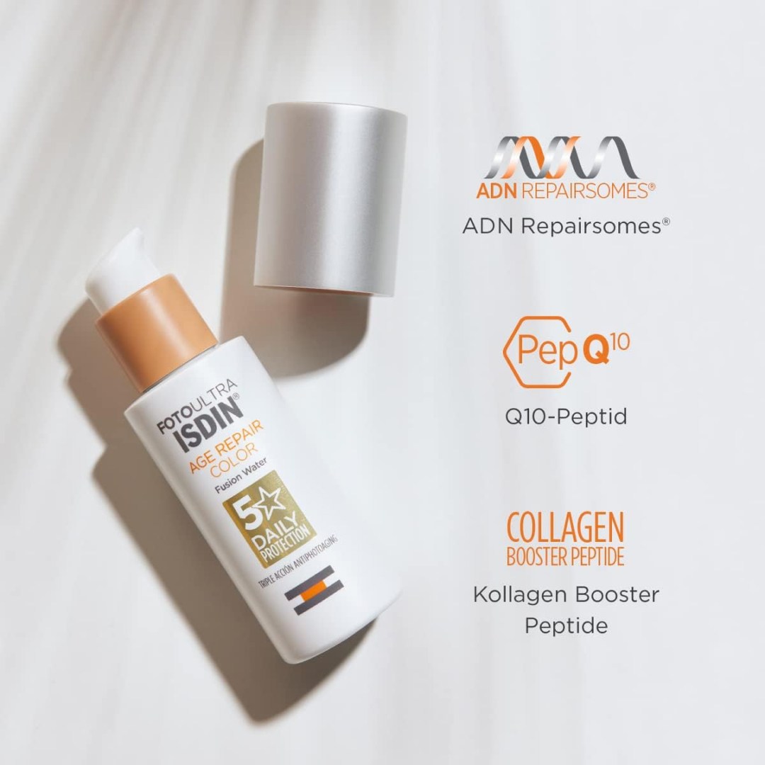 ضد آفتاب رنگی ضدپیری ایزدین مدل AGE REPAIR حاوی SPF50 حجم 50 میلی لیتر