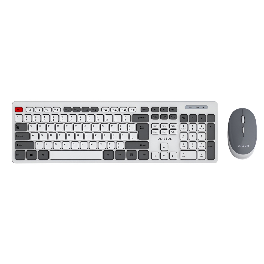 del-58211-white عکس کیبورد و ماوس بی سیم آئولا مدل AC308 - شماره 2