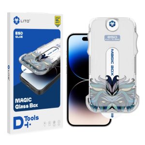 گلس محافظ صفحه نمایش با کیت نصب آسان لیتوو مدل Clear Full Glass مناسب برای iPhone 15 Pro Max