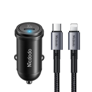 شارژر فندکی 30 وات مک دودو مدل Mcdodo CC-7492 همراه با کابل تایپ سی به لایتنینگ