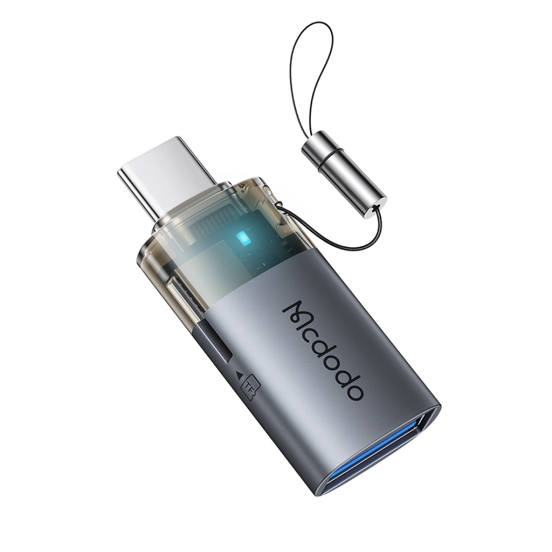 del-62224-cover عکس کارتخوان و تبدیل USB-A به تایپ سی مک دودو مدل Mcdodo OT-760 - شماره 2