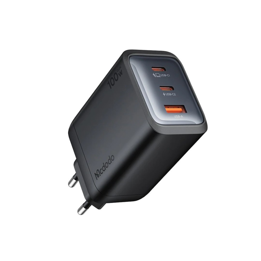 del-73707-black عکس آداپتور شارژر 100 وات مک دودو مدل Mcdodo CH-012 - شماره 2