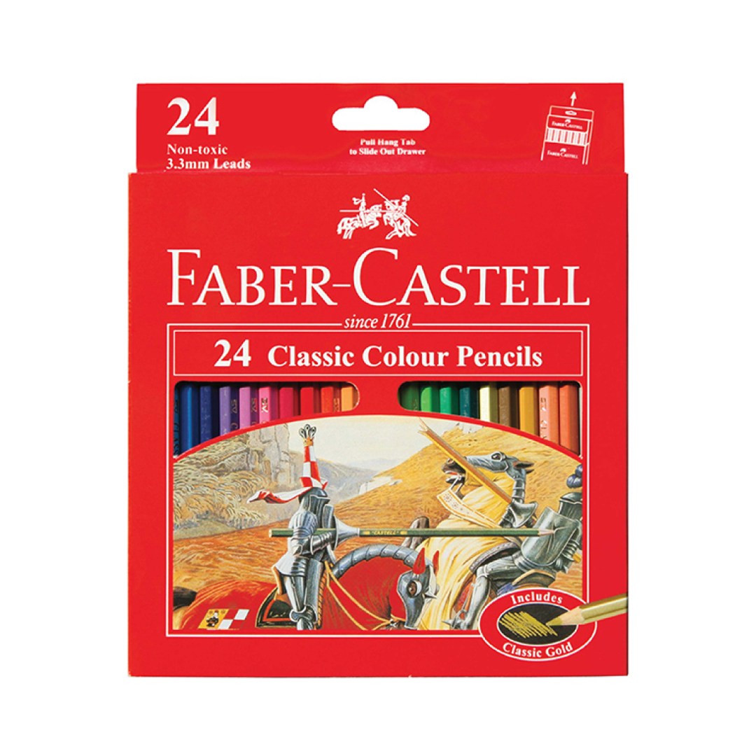 del-75530-cover عکس مداد رنگی 24 رنگ فابر کاستل مدل Classic همراه با تراش - شماره 2