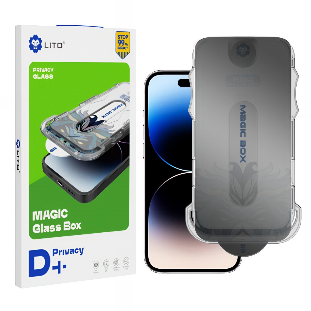 del-76715-cover عکس گلس محافظ صفحه نمایش با کیت نصب آسان لیتوو مدل Privacy Full Glass - شماره 2