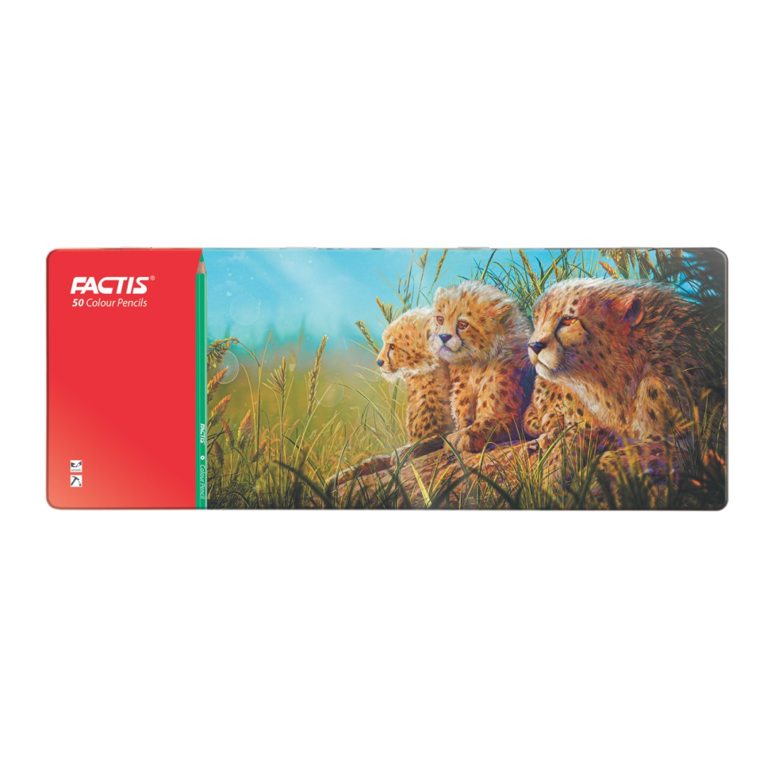 del-77021-01 عکس مداد رنگی 50 رنگ فلزی فکتیس کد F07112650 - شماره 2